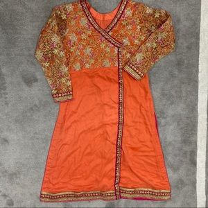 Pakistani/Indian orange wedding outfit